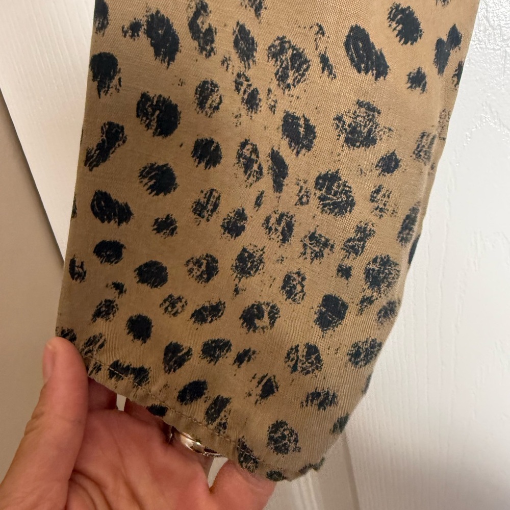 Cloth & Stone Leopard Print Maxi Shirt Dress Belted Button Front Size L Boho Chi - Picture 7 of 14